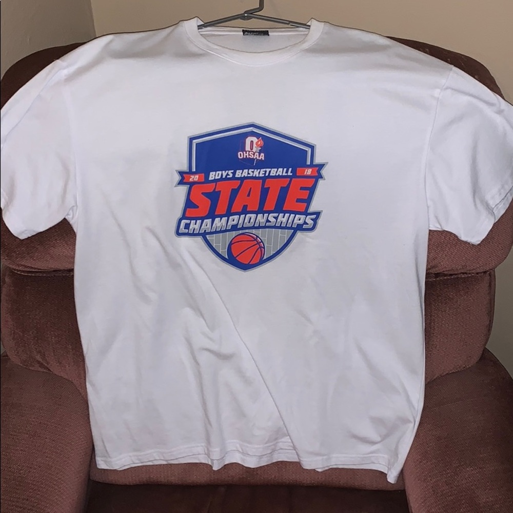 Mens white OHSAA State basketball shirt ohio XXL